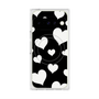 Premium Square Case with Pixelsnap［ Dot Hearts - Black ］