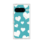Premium Square Case with Pixelsnap［ Dot Hearts - Blue ］
