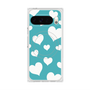 Premium Square Case with Pixelsnap［ Dot Hearts - Blue ］