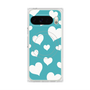 Premium Square Case with Pixelsnap［ Dot Hearts - Blue ］