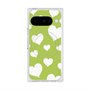 Premium Square Case with Pixelsnap［ Dot Hearts - Green ］