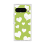 Premium Square Case with Pixelsnap［ Dot Hearts - Green ］
