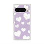 Premium Square Case with Pixelsnap［ Dot Hearts - Purple ］