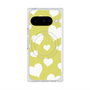 Premium Square Case with Pixelsnap［ Dot Hearts - Yellow ］