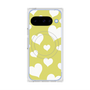 Premium Square Case with Pixelsnap［ Dot Hearts - Yellow ］