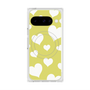 Premium Square Case with Pixelsnap［ Dot Hearts - Yellow ］
