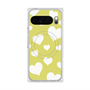 Premium Square Case with Pixelsnap［ Dot Hearts - Yellow ］