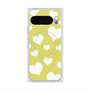 Premium Square Case with Pixelsnap［ Dot Hearts - Yellow ］