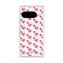 Premium Square Case with Pixelsnap［ Stripe Hearts - Pink ］