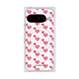 Premium Square Case with Pixelsnap［ Stripe Hearts - Pink ］