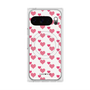 Premium Square Case with Pixelsnap［ Stripe Hearts - Pink ］
