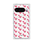 Premium Square Case with Pixelsnap［ Stripe Hearts - Pink ］