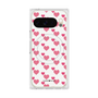 Premium Square Case with Pixelsnap［ Stripe Hearts - Pink ］
