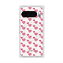 Premium Square Case with Pixelsnap［ Stripe Hearts - Pink ］