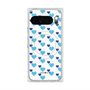 Premium Square Case with Pixelsnap［ Stripe Hearts - Blue ］