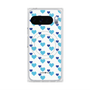 Premium Square Case with Pixelsnap［ Stripe Hearts - Blue ］