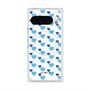 Premium Square Case with Pixelsnap［ Stripe Hearts - Blue ］