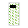 Premium Square Case with Pixelsnap［ Stripe Hearts - Green ］