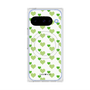 Premium Square Case with Pixelsnap［ Stripe Hearts - Green ］