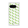 Premium Square Case with Pixelsnap［ Stripe Hearts - Green ］