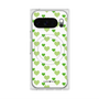 Premium Square Case with Pixelsnap［ Stripe Hearts - Green ］