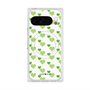 Premium Square Case with Pixelsnap［ Stripe Hearts - Green ］
