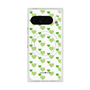 Premium Square Case with Pixelsnap［ Stripe Hearts - Green ］