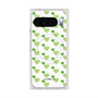 Premium Square Case with Pixelsnap［ Stripe Hearts - Green ］