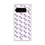 Premium Square Case with Pixelsnap［ Stripe Hearts - Purple ］