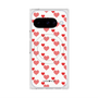 Premium Square Case with Pixelsnap［ Stripe Hearts - Red ］