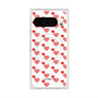 Premium Square Case with Pixelsnap［ Stripe Hearts - Red ］