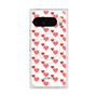 Premium Square Case with Pixelsnap［ Stripe Hearts - Red ］