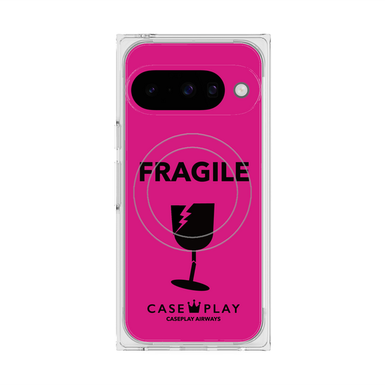 Premium Square Case with Pixelsnap［ FRAGILE - Pink ］