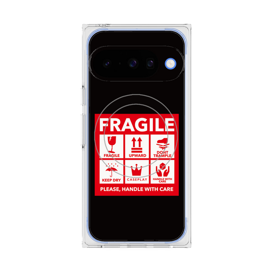 Premium Square Case with Pixelsnap［ FRAGILE Sticker - Black ］