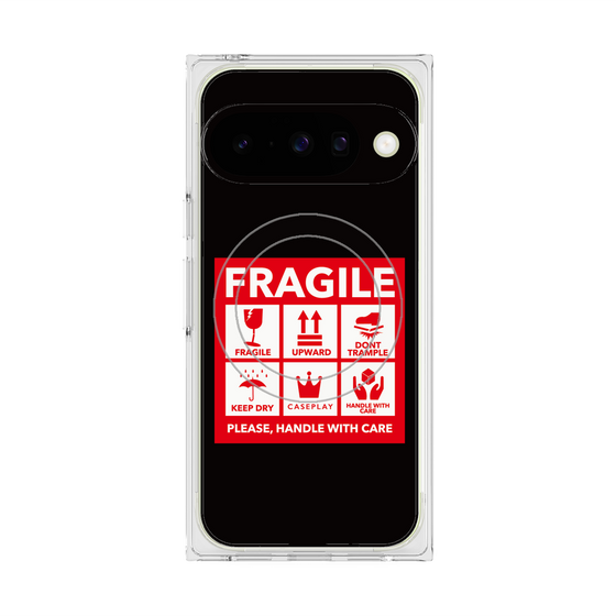 Premium Square Case with Pixelsnap［ FRAGILE Sticker - Black ］
