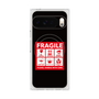 Premium Square Case with Pixelsnap［ FRAGILE Sticker - Black ］