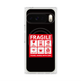 Premium Square Case with Pixelsnap［ FRAGILE Sticker - Black ］