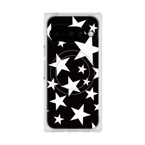 Premium Square Case with Pixelsnap［ Stars - Black ］