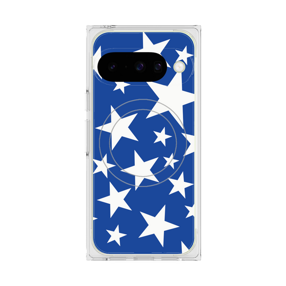 Premium Square Case with Pixelsnap［ Stars - Blue ］