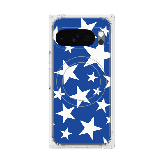 Premium Square Case with Pixelsnap［ Stars - Blue ］