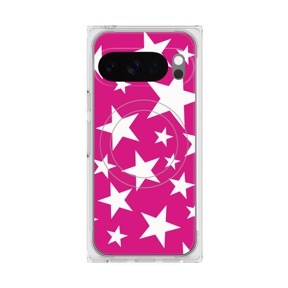 Premium Square Case with Pixelsnap［ Stars - Pink ］