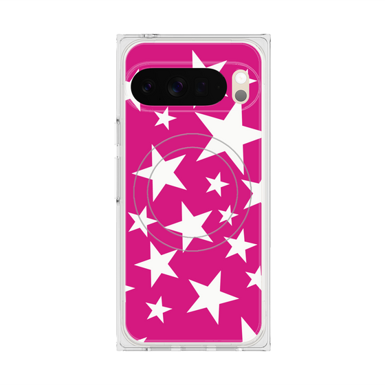 Premium Square Case with Pixelsnap［ Stars - Pink ］