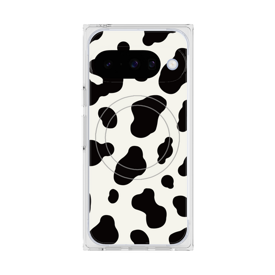 Premium Square Case with Pixelsnap［ Cow - White ］