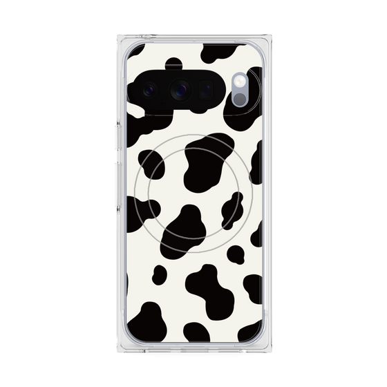 Premium Square Case with Pixelsnap［ Cow - White ］