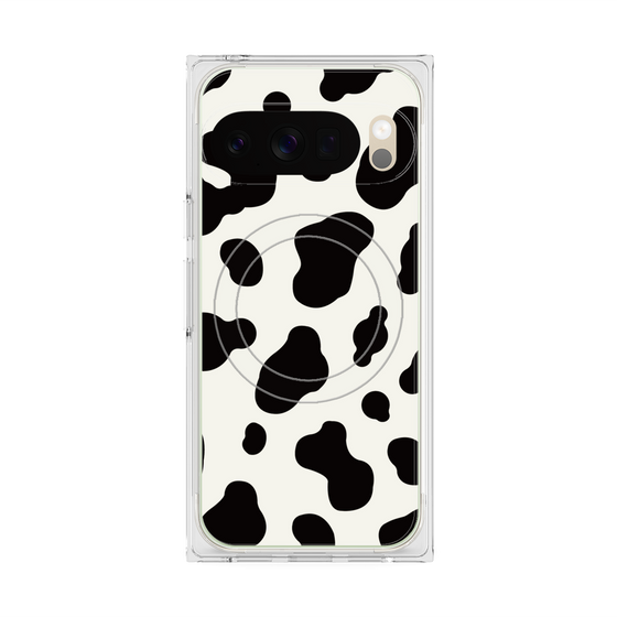 Premium Square Case with Pixelsnap［ Cow - White ］