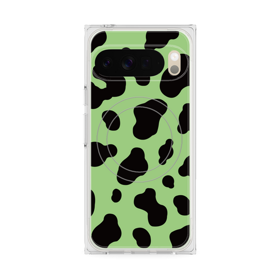 Premium Square Case with Pixelsnap［ Cow - Green ］