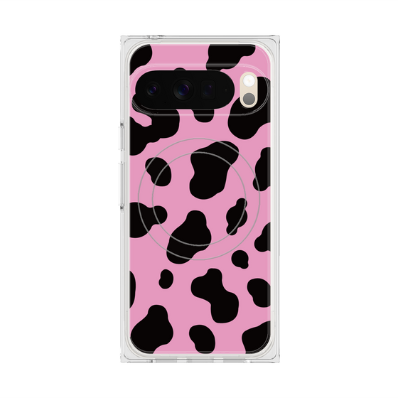 Premium Square Case with Pixelsnap［ Cow - Pink ］