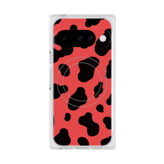 Premium Square Case with Pixelsnap［ Cow - Red ］