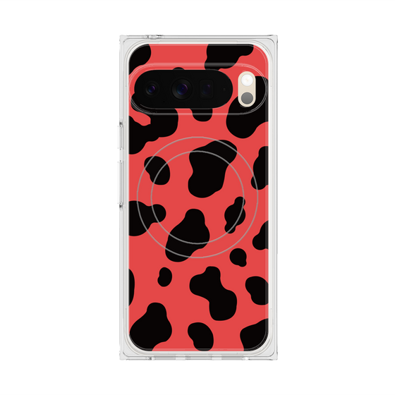 Premium Square Case with Pixelsnap［ Cow - Red ］