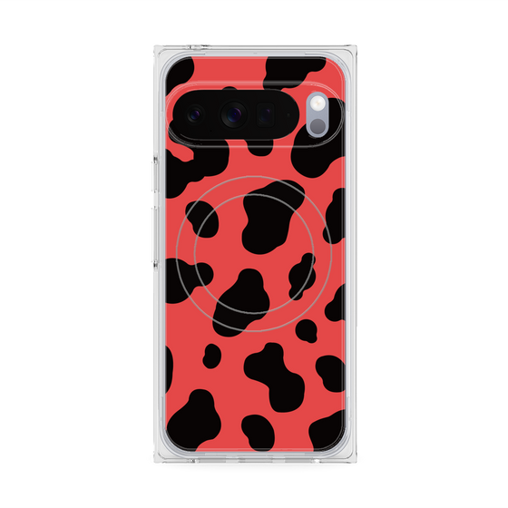 Premium Square Case with Pixelsnap［ Cow - Red ］